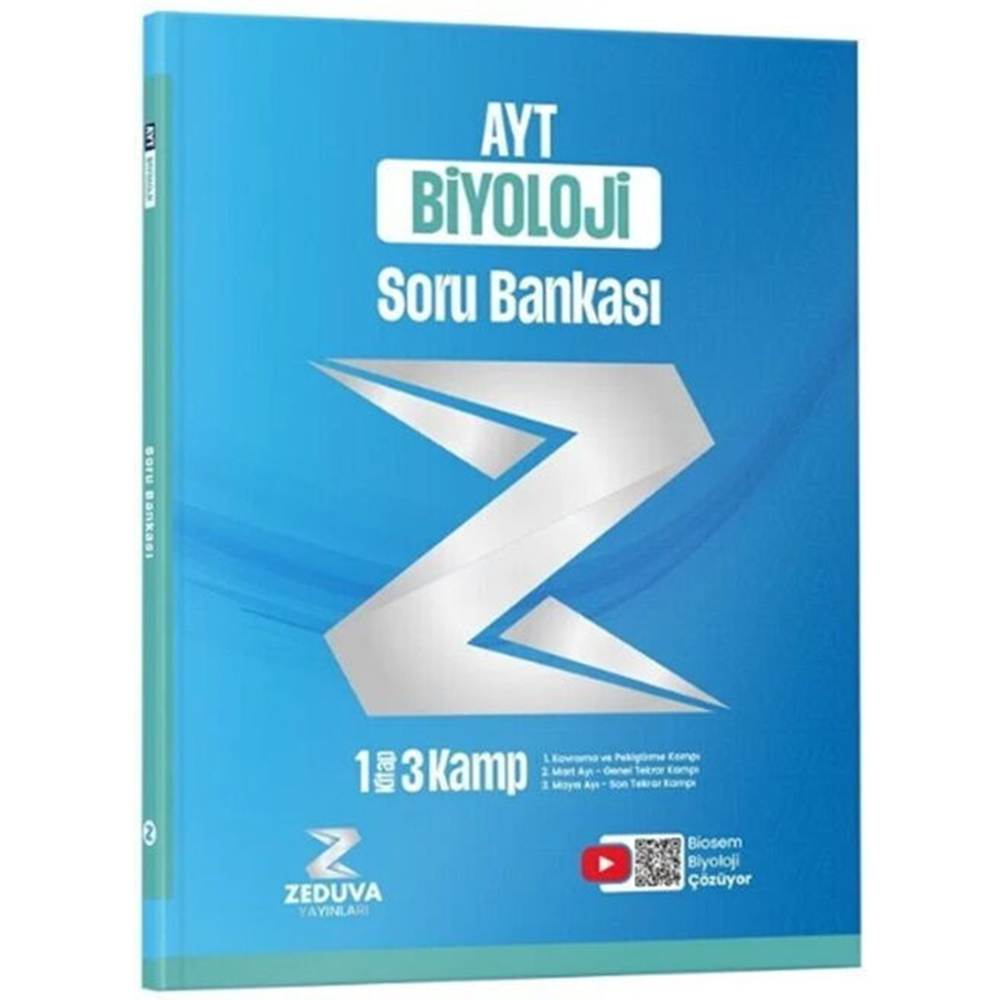 Zeduva Yayınları Biosem AYT Biyoloji 1 Kitap 3 Kamp Soru Bankası
