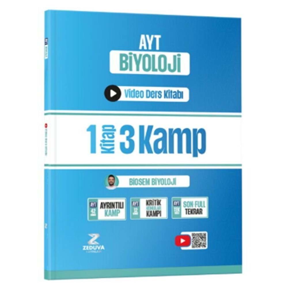 Zeduva Yayınları Biosem AYT Biyoloji 1 Kitap 3 Kamp Video Ders Kitabı