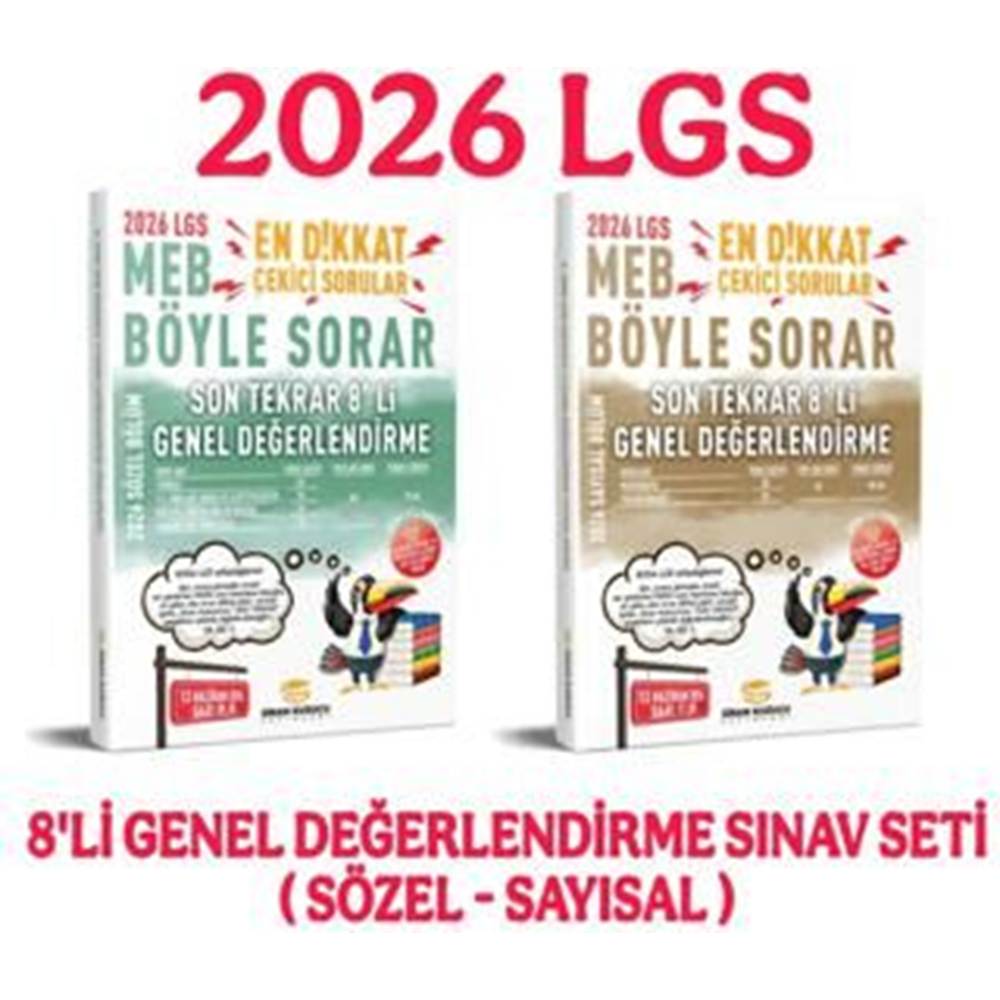 Sinan Kuzucu Yayınları 2026 Lgs Son Tekrar 8'li Genel Değerlendirme Sınavı Seti (Sayısal - Sözel)