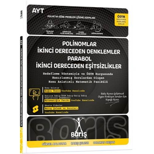 Barış Yayınları Polinomlar İkinci Dereceden Denklemler Parabol İkinci Dereceden Eşitsizlikler Matematik Fasikülleri