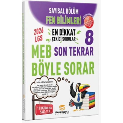 Sinan Kuzucu Yayınları 2026 Lgs Son Tekrar 8'li Genel Değerlendirme Sınavı Seti Sayısal