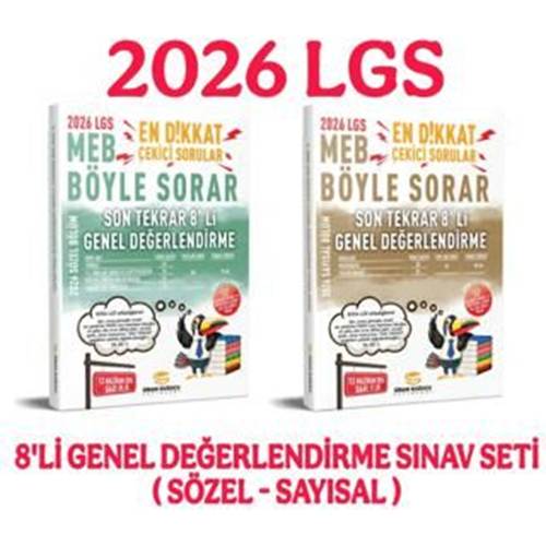 Sinan Kuzucu Yayınları 2026 Lgs Son Tekrar 8'li Genel Değerlendirme Sınavı Seti (Sayısal - Sözel)