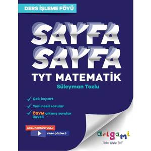 TAMMAT TYT MATEMATİK SAYFA SAYFA DERS İŞLEME FÖYÜ - ORİGAMİ