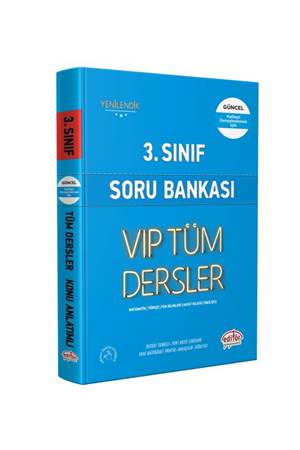 Editör 3. Sınıf VIP Tüm Dersler Soru Bankası Mavi Kitap