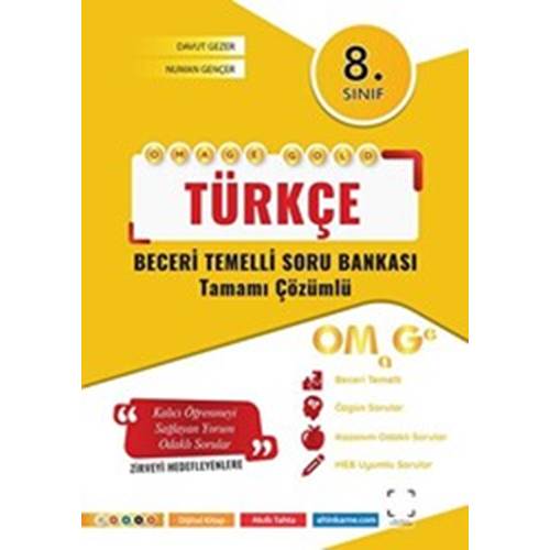 Omage Yayınları 8. Sınıf Omage Gold Türkçe Soru Bankası