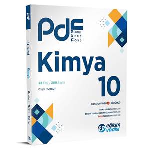 Eğitim Vadisi 10. Sınıf Kimya PDF Planlı Ders Föyü