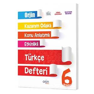 6. Sınıf Kazanım Odaklı Türkçe Defteri Orjin Yayınları