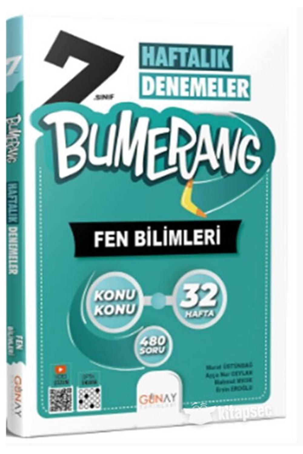 Günay Yayınları Bumerang 7. Sınıf Fen Bilimleri Haftalık Denemeler