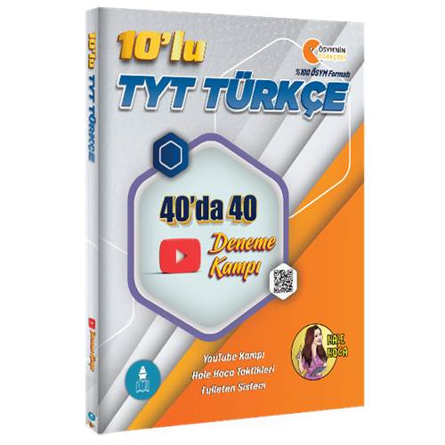 Gezgin Türkçe Hale Hoca 10'lu TYT Türkçe 40'ta 40 Deneme Kampı