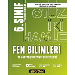 Startfen 6. Sınıf Fen Bilimleri 32 Haftalık Kazanım Denemeleri