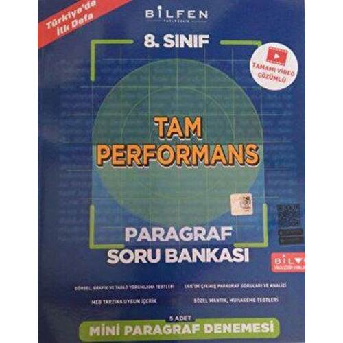 Bilfen Yayıncılık 8. Sınıf Tam Performans Paragraf Soru Bankası