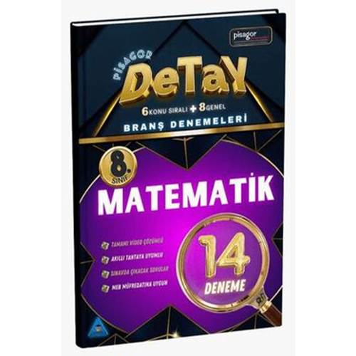 Zeka Küpü Yayınları 8. Sınıf Pisagor Detay 14`lü Matematik Branş Denemesi
