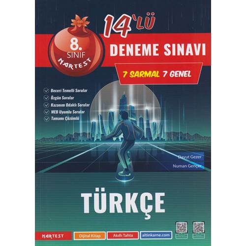 Nartest Yayınevi 8. Sınıf Mod Türkçe 14 Deneme Sınavı