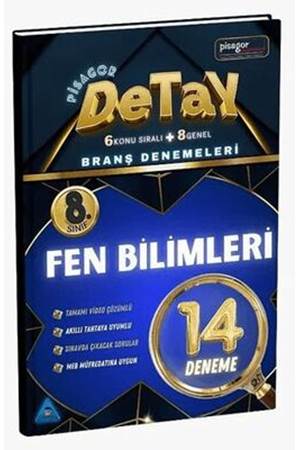 Zeka Küpü Yayınları 8. Sınıf Pisagor Detay 14`lü Fen Bilimleri Branş Denemesi