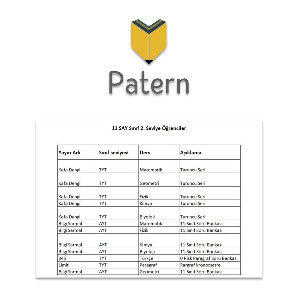 PATERN 11.SINIF SAYISAL 2.SEVİYE SET