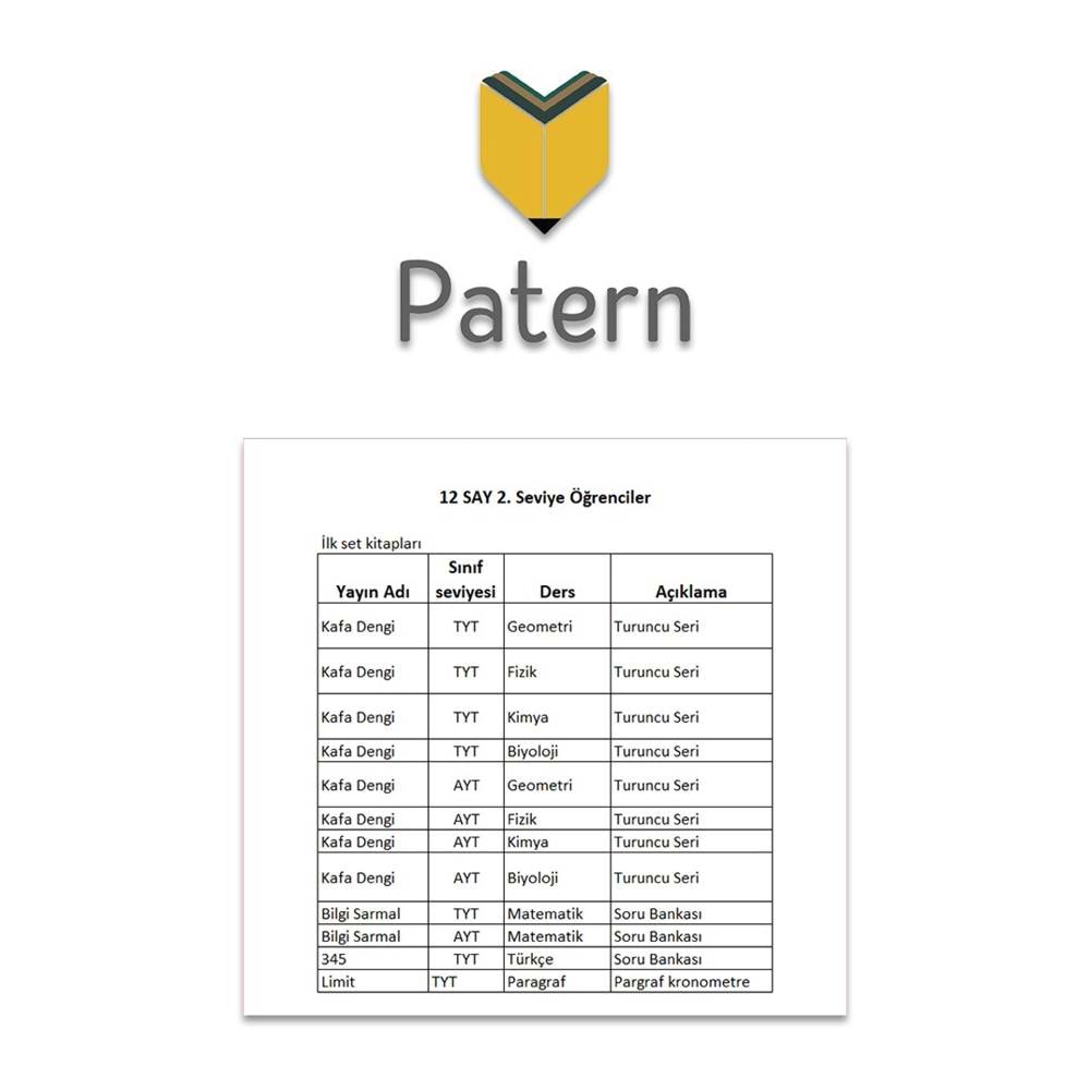 PATERN 12.SINIF SAYIAL 2.SEVİYE SET