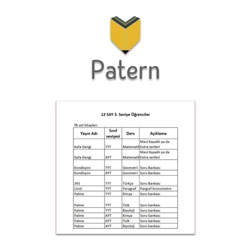PATERN 12.SINIF SAYISAL 3.SEVİYE SET