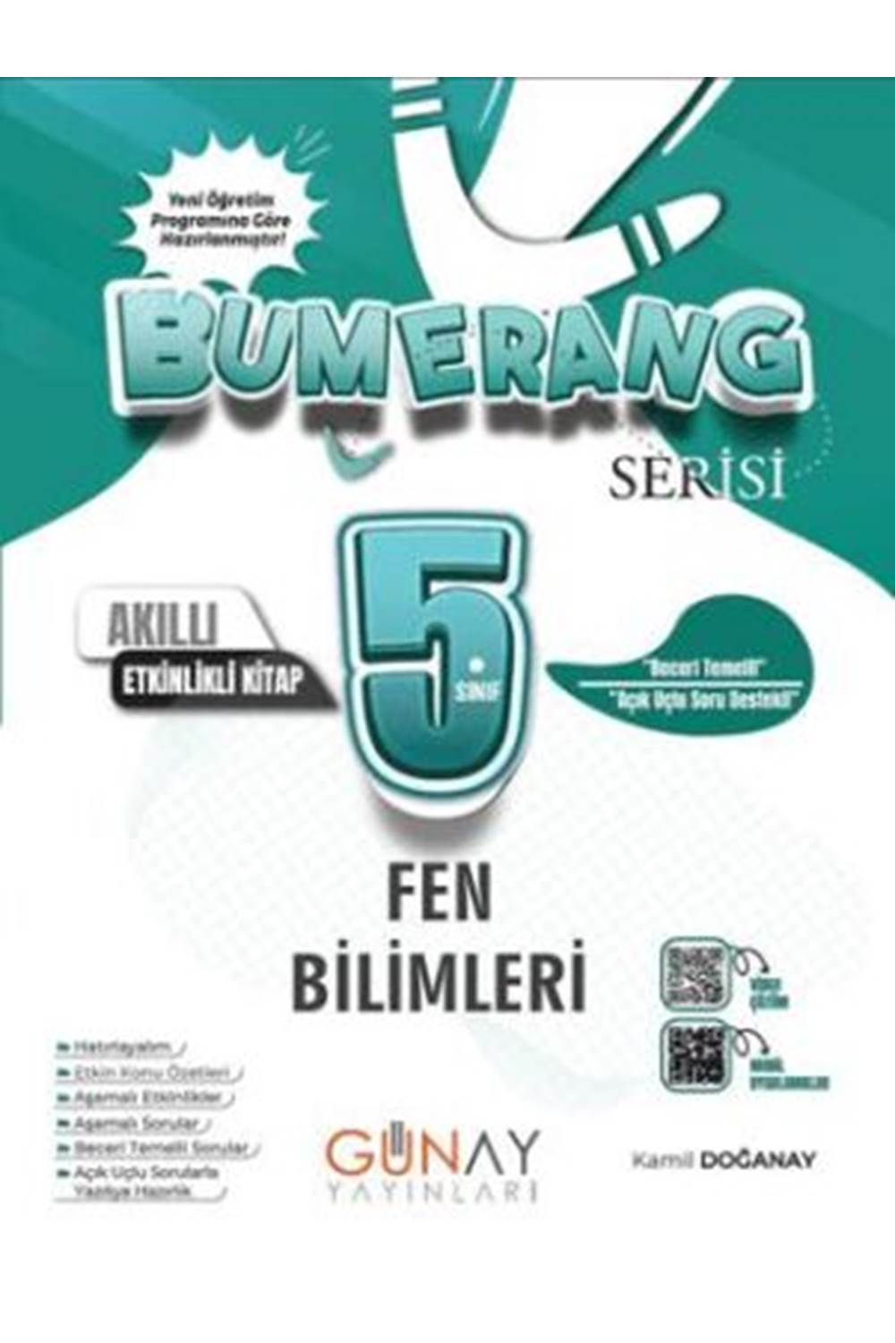 Günay Yayınları 5. Sınıf Bumerang Fen Bilimleri Akıllı Etkinlikli Kitap