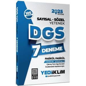 2025 DGS Sayısal Sözel Yetenek Fasikül Fasikül Tamamı Çözümlü 7 Deneme