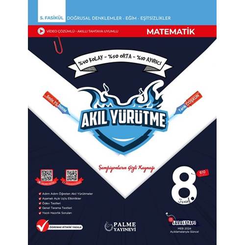 PALME 8.SINIF MATEMATİK AKIL YÜRÜTME KİTABI 5.FASİKÜL