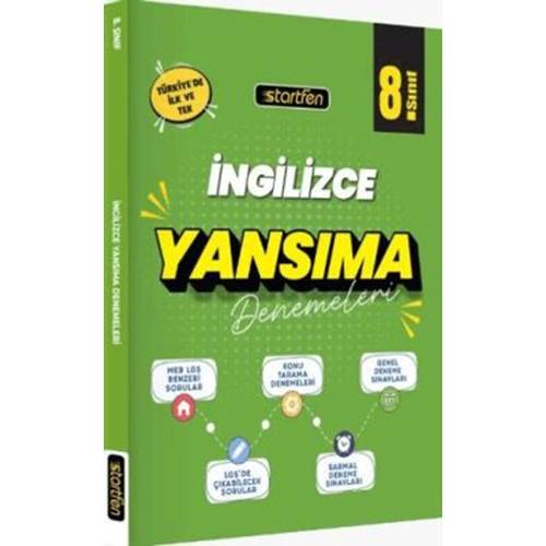 Startfen Yayınları 8. Sınıf İngilizce Yansıma Denemeleri
