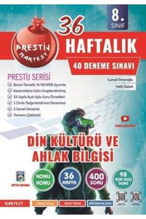 Nartest Yayınevi 8. Sınıf Haftalık Din Kültürü Ve Ahlak Bilgisi Denemeleri