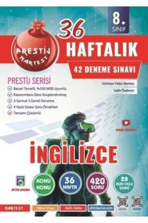 Nartest Yayınevi 8. Sınıf Haftalık İngilizce Denemeleri