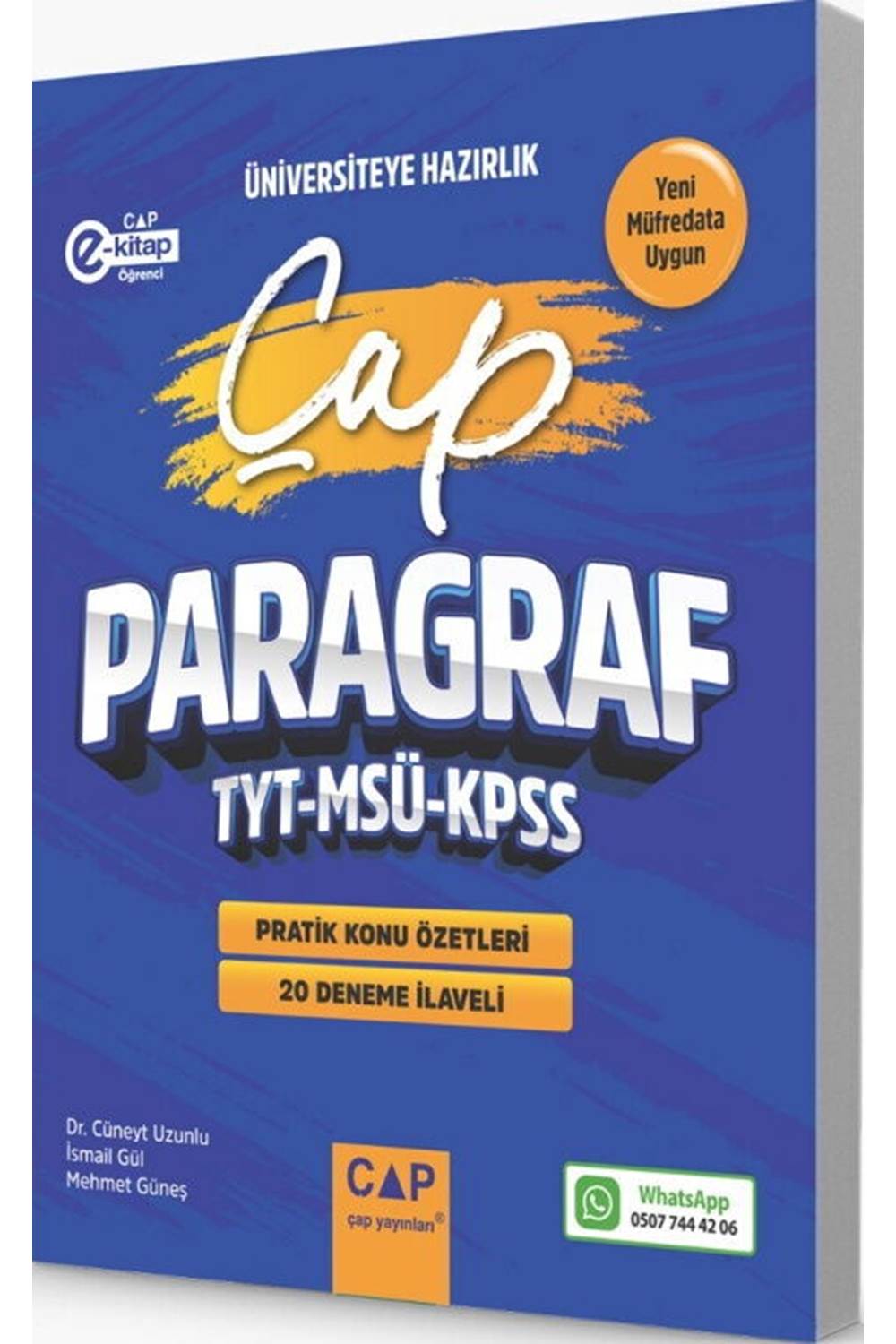 Çap Yayınları TYT MSÜ KPSS Paragraf Pratik Konu Özetleri 20 Deneme İlaveli