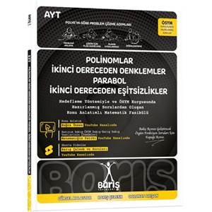 Barış Yayınları Polinomlar İkinci Dereceden Denklemler Parabol İkinci Dereceden Eşitsizlikler Matematik Fasikülleri