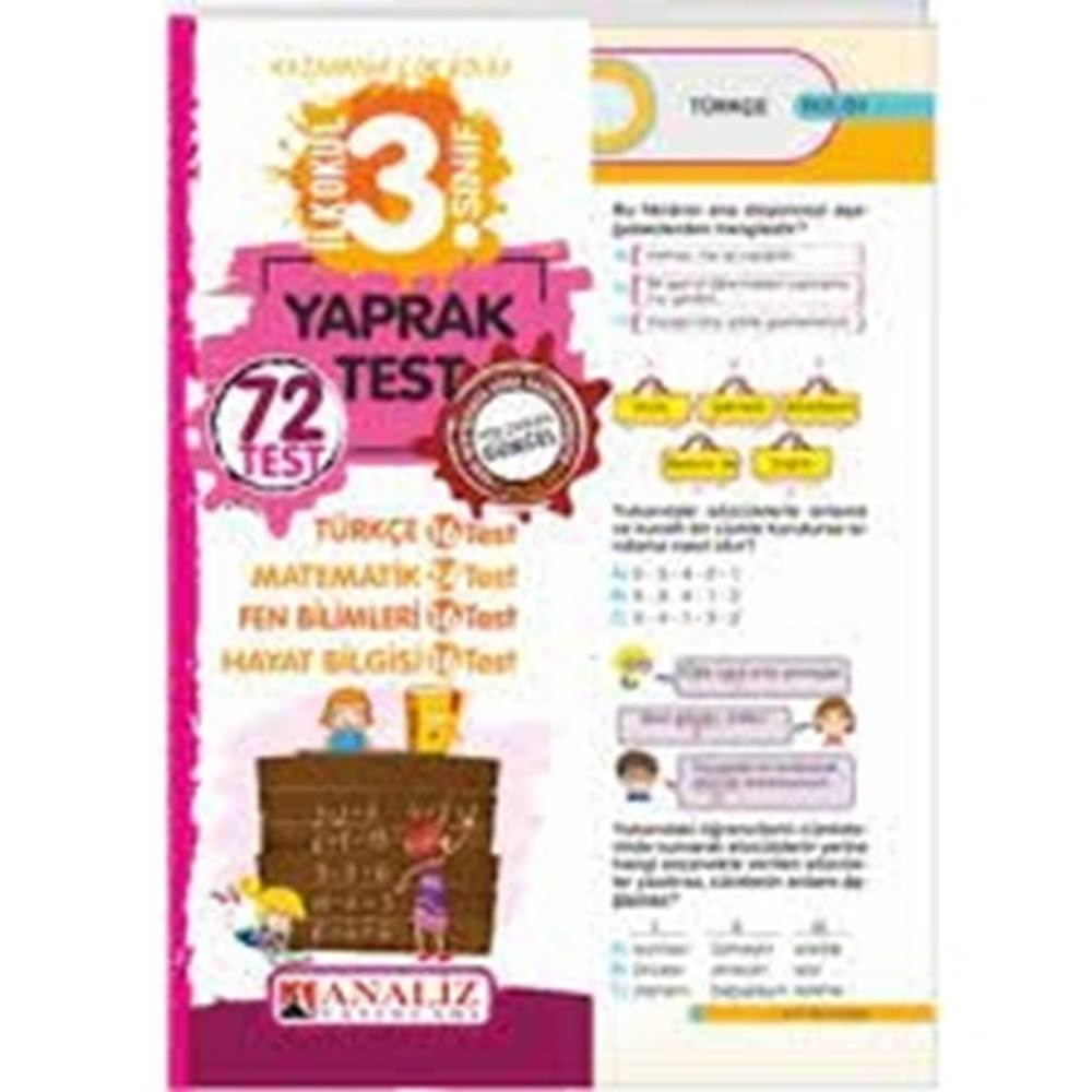 ANALİZ 3.SINIF YAPRAK TEST /72 TEST