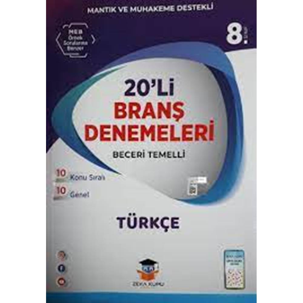 ZEKA KÜPÜ 8. SINIF TÜRKÇE 20'Lİ BRANŞ DENEMESİ