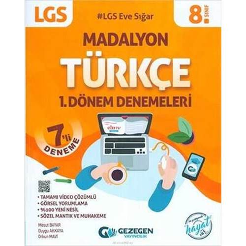 Gezegen Yayınları 8. Sınıf LGS 1. Dönem Türkçe 7 li Denemeleri