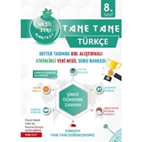 NARTEST 8. SINIF YEŞİL TANE TANE TÜRKÇE SORU BANKASI