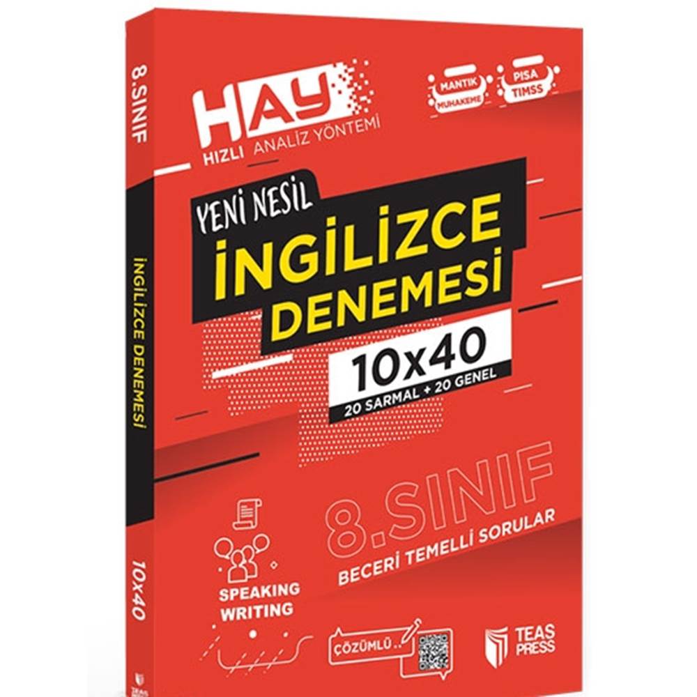 8. Sınıf İngilizce HAY Branş Deneme Teas Press