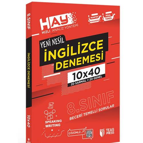 8. Sınıf İngilizce HAY Branş Deneme Teas Press