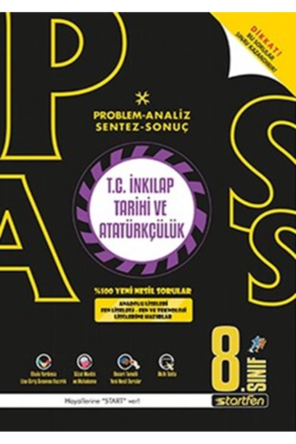 Startfen Yayınları 8. Sınıf T.C. İnkılap Tarihi ve Atatürkçülük PASS Soru Bankası