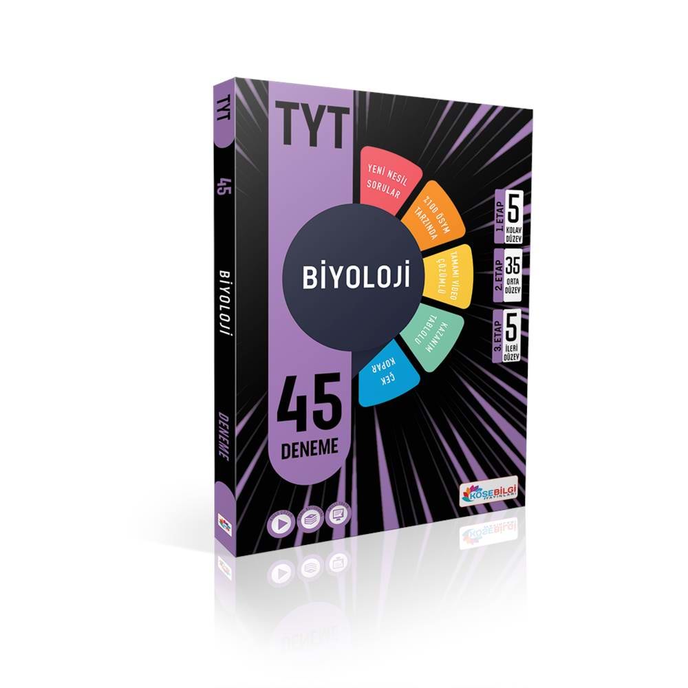 KÖŞEBİLGİ TYT BİYOLOJİ VİDEO ÇÖZÜMLÜ 45 BRANŞ DEN.