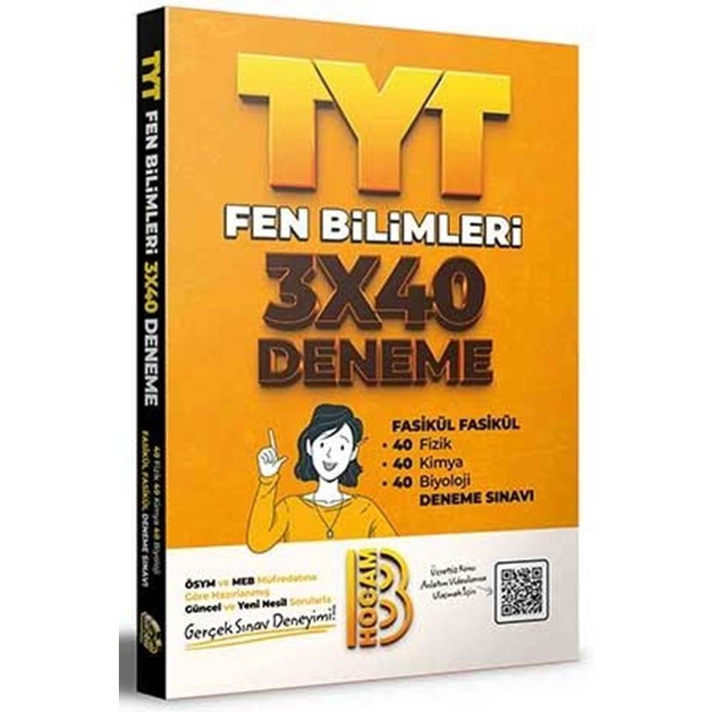 Benim Hocam Yayınları TYT Fen Bilimleri 3x40 Fasikül Denemeler