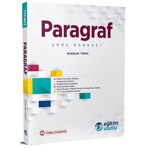 Eğitim Vadisi Yayınları TYT - AYT Paragraf Soru Bankası
