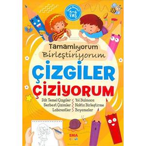 TAMAMLIYORUM BİRLEŞTİRİYORUM ÇİZGİLER ÇİZİYORUM / 5-6 YAŞ