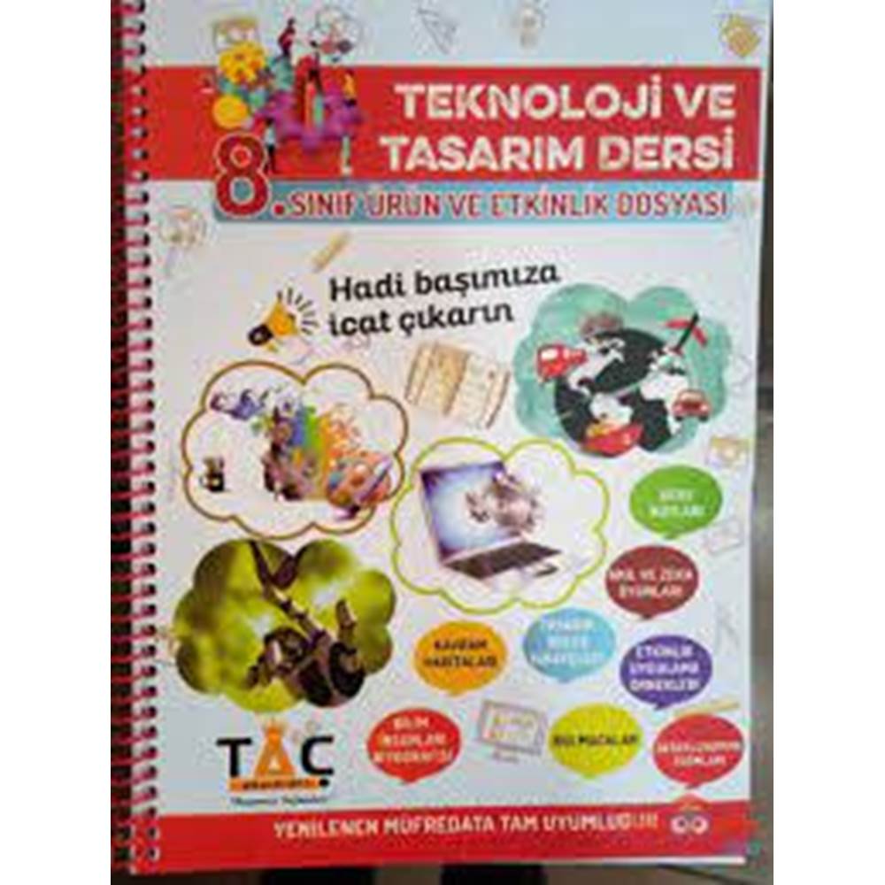 TAÇ 8. SINIF TEKNOLOJİ VE TASARIM DERSİ ÜRÜN VE ETKİNLİK AKILLI DEFTER