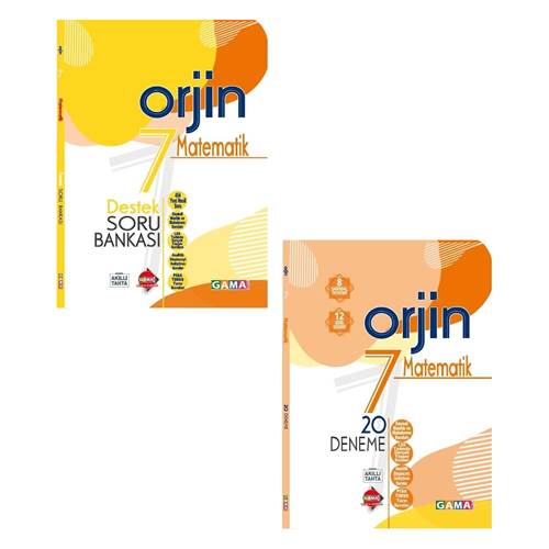 ORJİN 7 MATEMATİK DESTEK SORU BANKASI + 20 DENEME (2 KİTAP)
