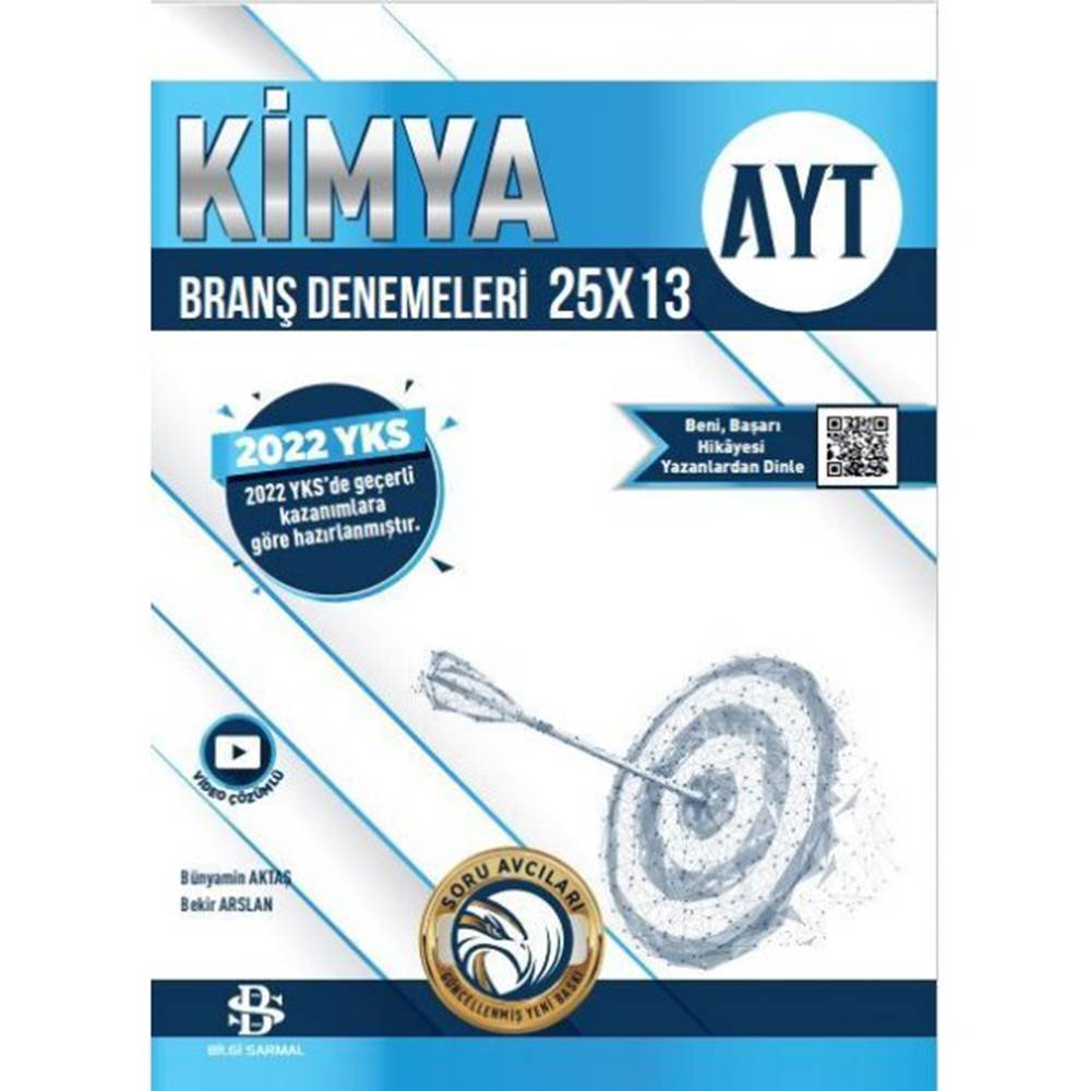 AYT Kimya 25 x 13 Branş Denemeleri Bilgi Sarmal Yayınları