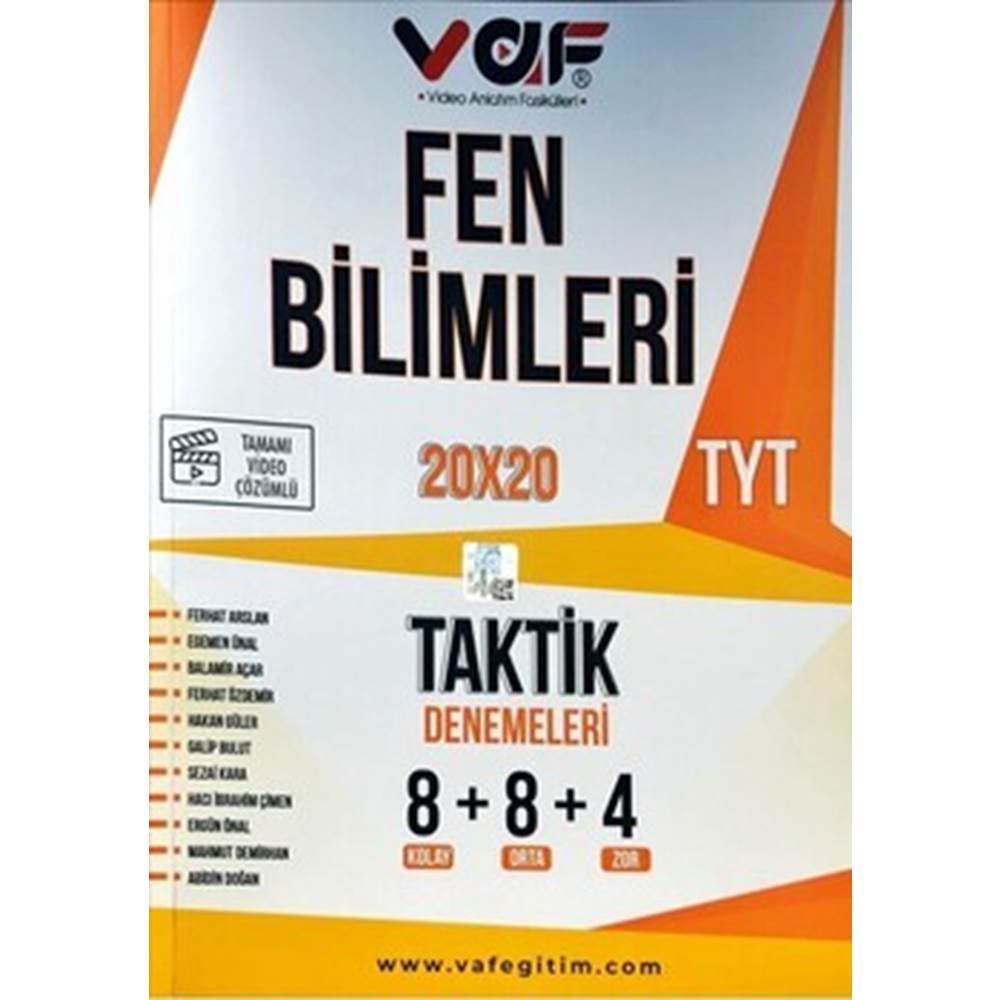 VAF TYT TAKTİK DNM 20x20 FEN BİLİMLERİ - 2022
