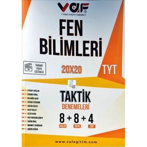 VAF TYT TAKTİK DNM 20x20 FEN BİLİMLERİ - 2022