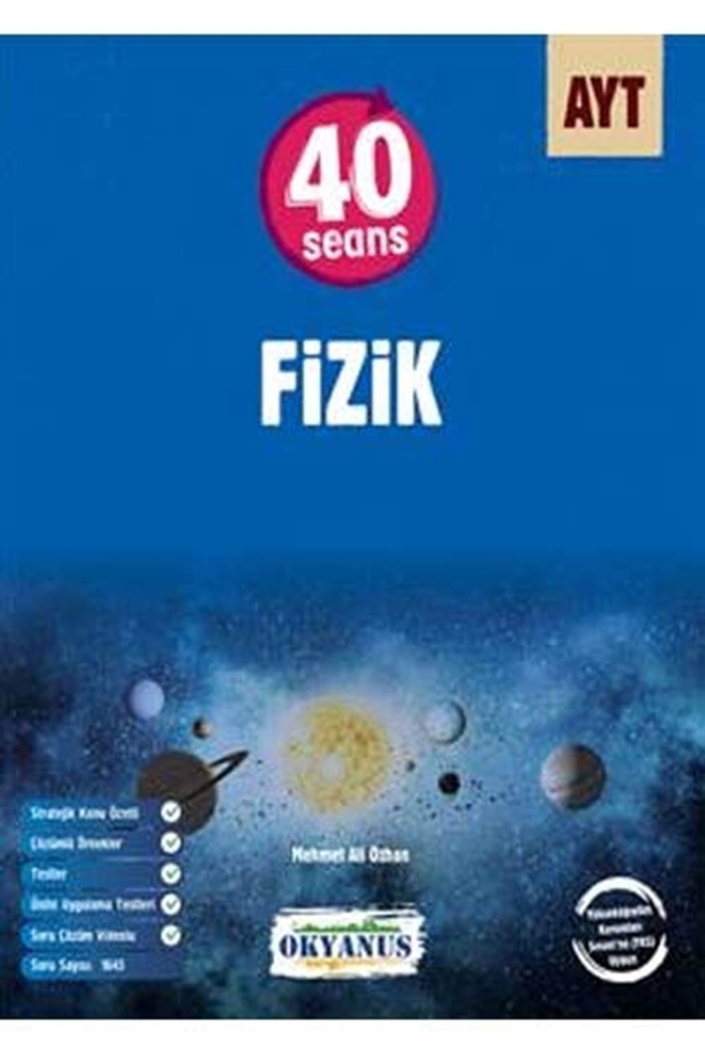 Okyanus Yayınları AYT Fizik 40 Seans Soru Bankası