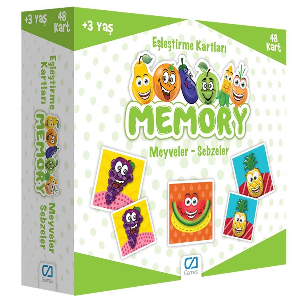 Ca Games Meyveler - Sebzeler - Memory Eşleştirme Kartları