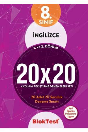 Bloktest 8.Sınıf Bloktest İngilizce 20X20 Kazanım Denemeleri