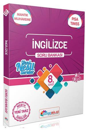 Köşebilgi Yayınları 8. Sınıf İngilizce Özet Bilgili Soru Bankası