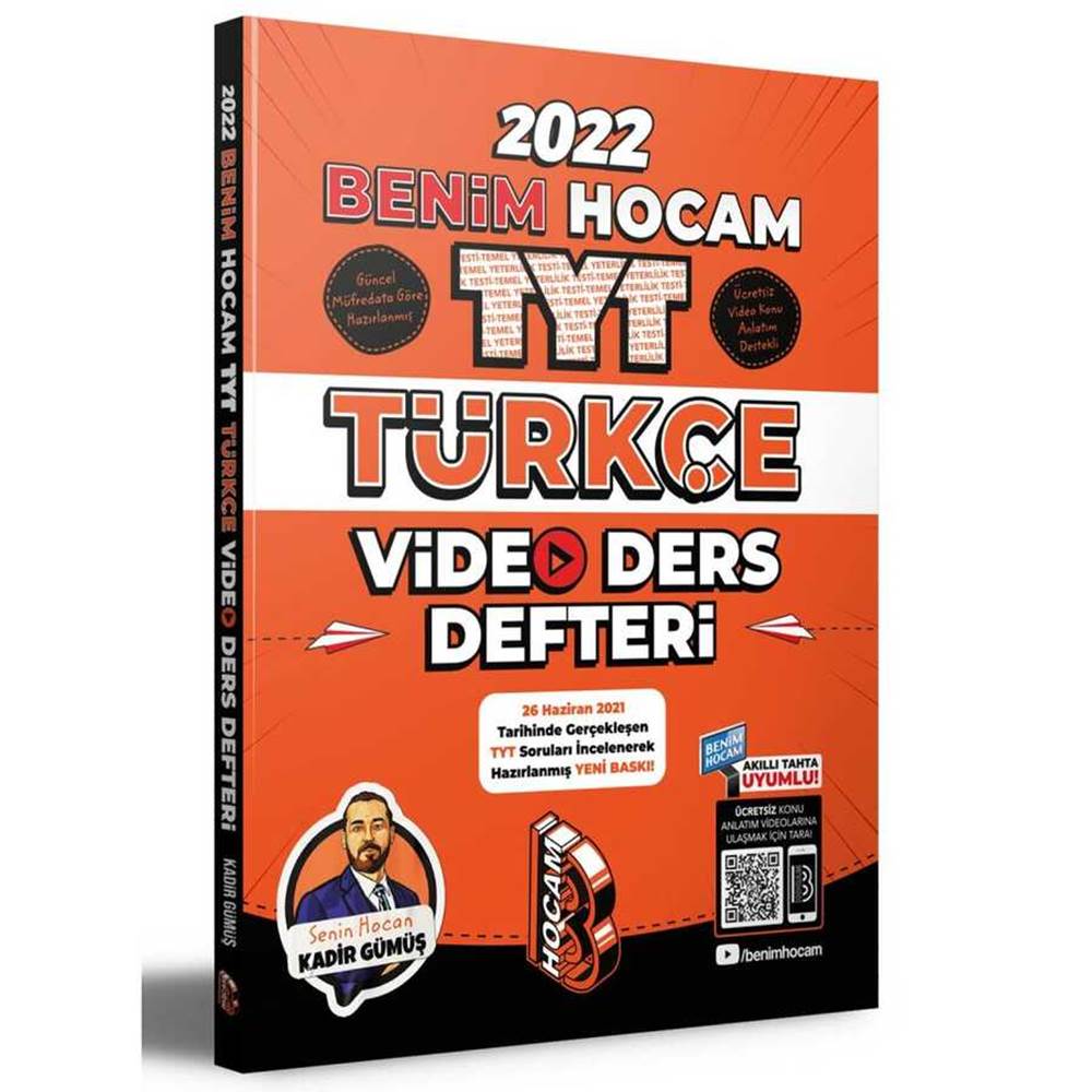 Benim Hocam Yayınları 2022 TYT Türkçe Video Ders Defteri